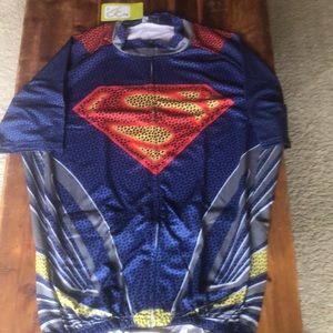 NWT Superman short sleeved cycling jersey